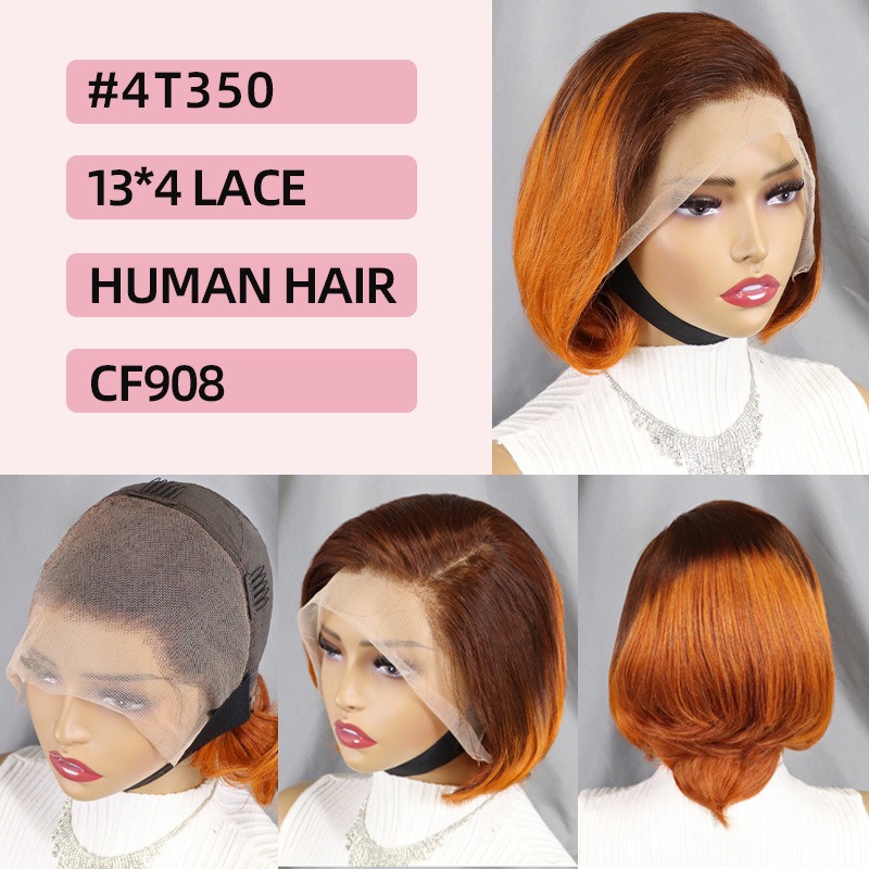 Embrace the graceful beauty of AF elegance with our short hair full frontal lace wig, carefully crafted from human hair for a stunning and authentic look